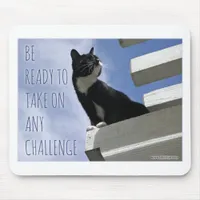 Epic Motivational Challenge Motivational Cat Quote Mouse Pad