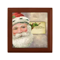 Merry Christmas Vintage Santa Gift Box