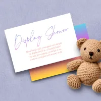 Bright Rainbow Modern Handwritten Display Shower Enclosure Card