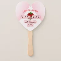 Berry First Strawbery 1st Birthday  Hand Fan