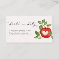 Apple Of Our Eye Fall Rustic Books for Baby Shower Enclosure Card