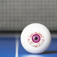 Fun Spooky Bloodshot Eyeball Happy Halloween Ping Pong Ball