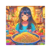 A Girl and her Ramen Anime Metal Print