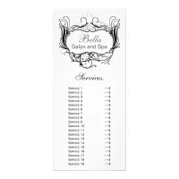 chic  black and white Services rack card