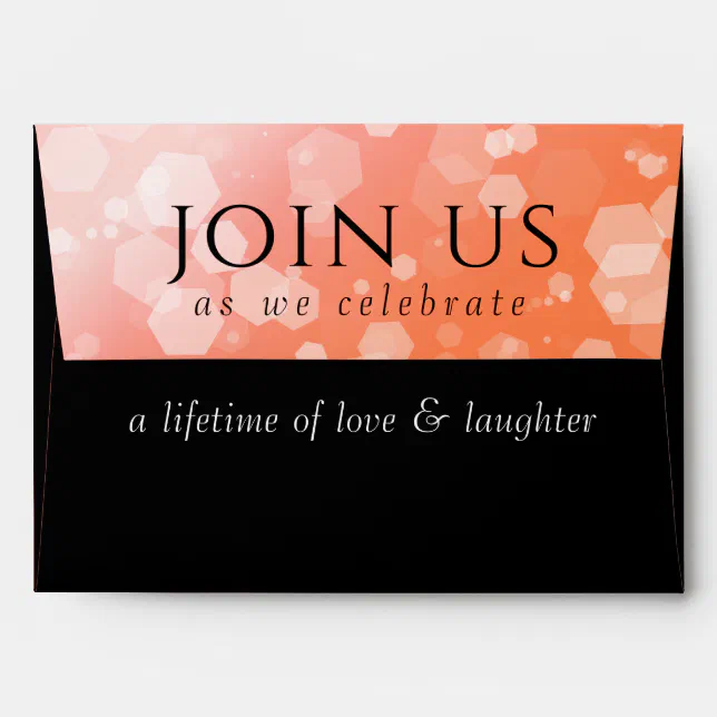 Elegant 35th Coral Wedding Anniversary Celebration Envelope