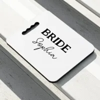 Bride To Be Bachelorette Party Name Black & White Seat Cushion