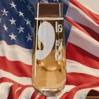 Kamala Harris ‘Comma-la’ Childless Cat Lady Feline Stemless Champagne Flute