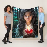 Heart Light Fleece Blanket