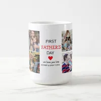 Simple First Father's Day Picture Collage | Daddy  Coffee Mug