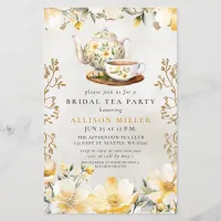 Budget Yellow Floral Tea Party Bridal Shower