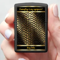 Natural patterns of snake skins in the light zippo lighter