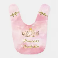 Personalized Princess Isabella Bib, Add Your Name Bib