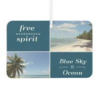 Free Spirit - Blue Sky and Ocean Caribbean Collage Air Freshener