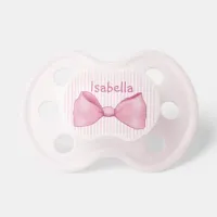 Pink Bow Baby Girl Pacifier