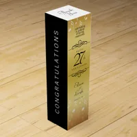 Elegant 27th Music Wedding Anniversary Celebration Wine Box