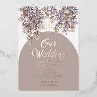 Minimalist Elegant Chic Foil Invitation