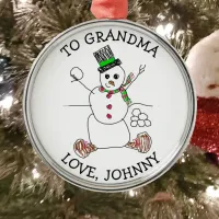 Add Your Child's Artwork to this Christmas  Metal Ornament