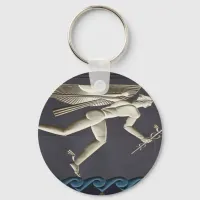 Hermes - Herald of the Greek Gods in NYC Keychain