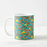 Hawaii Beach Names on Blue Coffee Mug