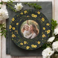 Elegant Yellow Buttercup Flowers Mother's Day Paper Plates