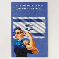 I Stand with Israel Vintage Rosie & Flag Jigsaw Puzzle