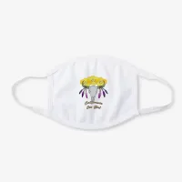 California Boho Cowgirl White Cotton Face Mask