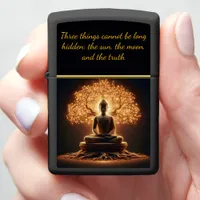 Buddha meditating under a tree zippo lighter