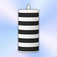 Simple Black and White Stripes | Pillar Candle