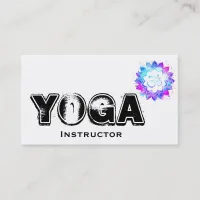 *~* Yoga Teacher Instructor OM Lotus Mandala Business Card