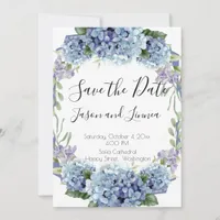 Forget-Me-Not Flowers Watercolor Elegant  Save The Date