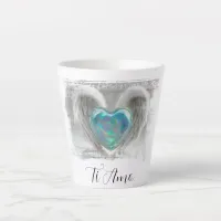 *~*  I Love You Heart OPAL Wings AP78 Ti Amo Latte Mug