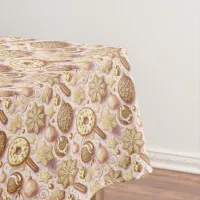 Pink Gold Christmas Pattern#12 ID1009 Tablecloth