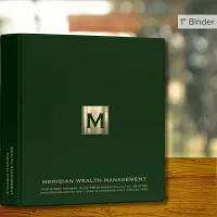 Elegant Dark Green Gold Monogram Binder