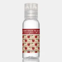 Red Apples Pattern Welcome Back to School Hand Sanitizer