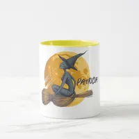 Witch on Broomstick Mug