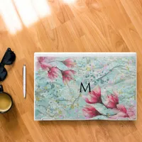 Magnolia Flowers On Vintage Crumpled Paper Custom HP Laptop Skin