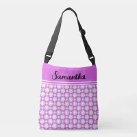 Any Name Cute Floral Daisy Pattern All-Over Print Crossbody Bag