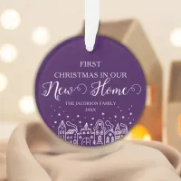 Custom Bliss - Orchid First Christmas  Ornament