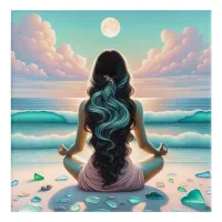 Harmony Meditation on Beach Acrylic Print