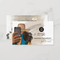 Fashionable Selfie Girl Business Card