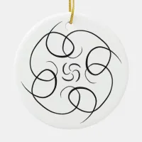 Black and White #9 Loopty Loo Ceramic Ornament