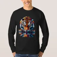Tiger looking at Reflection in Water T-Shirt