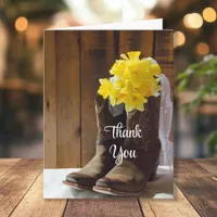 Daffodils and Cowboy Boots Bridesmaid Thank You