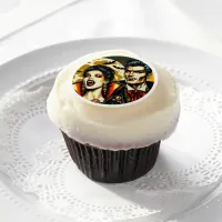 Vampires and Bats Halloween Party  Edible Frosting Rounds