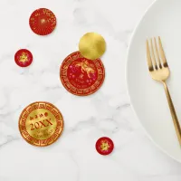 Chinese New Year Tiger Red/Gold ID542 Confetti