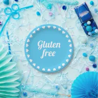 Gluten Free Celiac Coeliac Blue Partyware