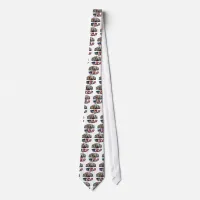 Indiana Picture and USA Flag Text Tie