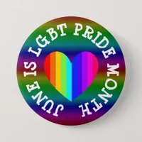 June is LGBT Pride Month Button