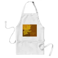 Fall Leaf Color Block Wedding Adult Apron