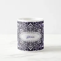 Purple Mandala Snowflake Mug